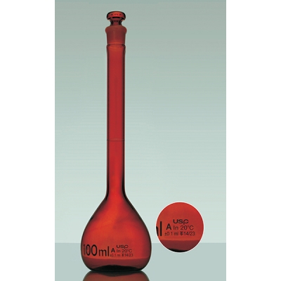 IWAKI 55640-10-US 容量瓶 A級 茶色 （USP標準）メスフラスコ FLASK CC-5646-01