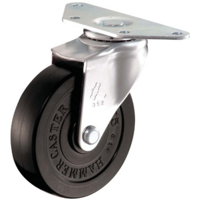 HAMMER CASTER 錘牌 腳輪 220E-R65H0428全不銹鋼角E型自由橡膠車65mm
