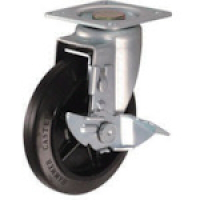 HAMMER CASTER 錘牌 鏈輪靜系列S型自在SP付橡膠車B入150mm
