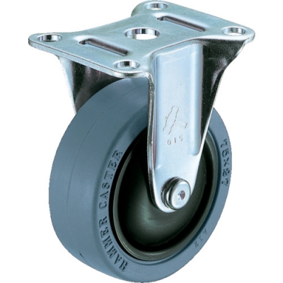 HAMMER CASTER 錘牌 靜音系列S型固定橡膠車B裝75mm