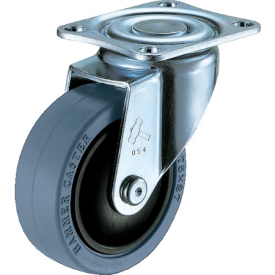 HAMMER CASTER 錘牌 靜系列E型自由橡膠車125mm