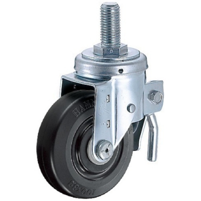 HAMMER CASTER 錘牌 腳輪 615 SARD 100-鏈條夾緊總鎖緊橡膠車