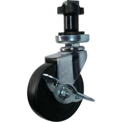 HAMMER CASTER 錘牌 腳輪 452ENR65-鏈輪管插入SP付橡膠車