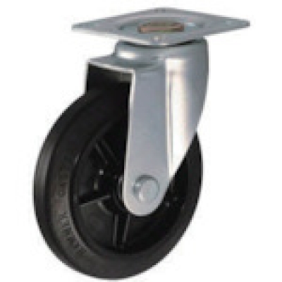 HAMMER CASTER 錘牌 靜系列S型自由橡膠車B裝150mm