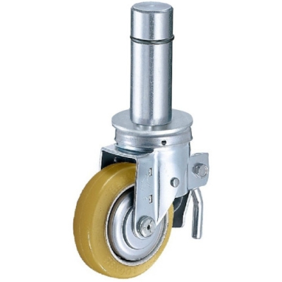 HAMMER CASTER 錘牌 腳輪 505 SKURB100-鏈球腳手架用差込聚氨酯B車