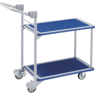 日本中山 TRUSCO   104NHS   　プレス製臺車　ドンキーカート　２段式片袖タイプ７４０×４８０　ハンドストッパー付